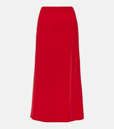 Karla Colletto Basics Midi Skirt In Red