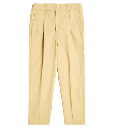 Scotch & Soda Kids' Cotton Tapered Pants In Brown