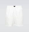 Prada Re-nylon Logo Swim Trunks In White