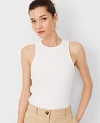 Ann Taylor At Weekend Tank Top In Winter White