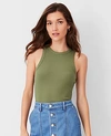 Ann Taylor At Weekend Tank Top In Green Kalamata