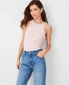 Ann Taylor At Weekend Tank Top In Pink Gem