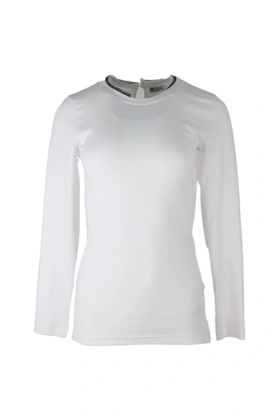 Brunello Cucinelli Long Sleeve T-shirt In White