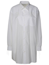Maison Margiela Shirt Dress With Long Sleeves And Chest Pocket In White