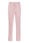 Sportmax High Waist Straight Leg Trousers In Pink