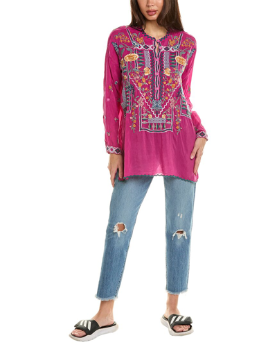 Johnny Was Faylin Embroidered Georgette Tunic In Purple
