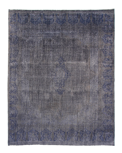 F.j. Kashanian Vintage Hand-knotted Rug In Gray