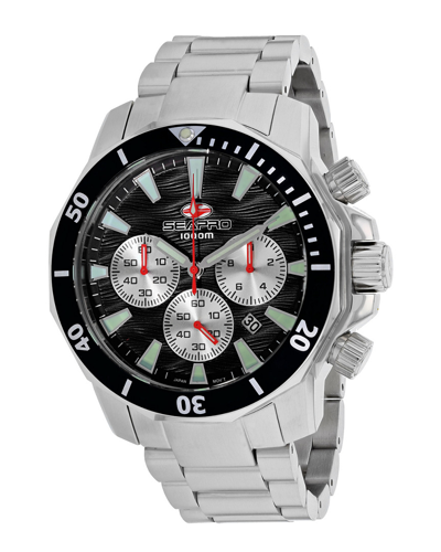 Seapro Scuba Dragon Diver Limited Edition 1000 Meters Chronograph Quartz Black Dial Men's Watch Sp83