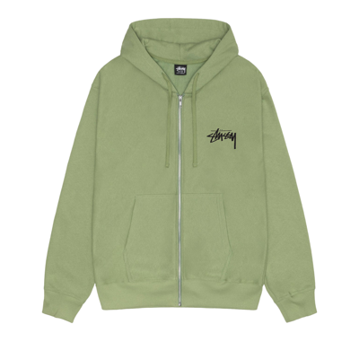 Pre-owned Stussy Skate Tough Zip Hoodie 'moss' In Green