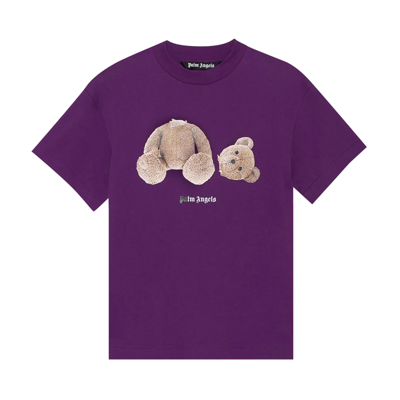 Pre-owned Palm Angels Bear Classic Tee 'purple/brown'