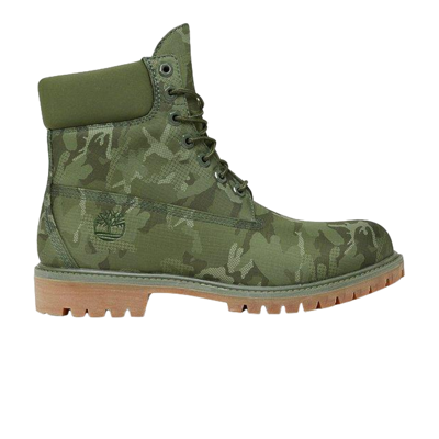 Pre-owned Timberland 6 Inch Premium Fabric Boot 'green Camo'