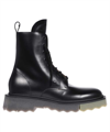 Off-white Man Ankle Boots Black Size 12 Soft Leather In Black