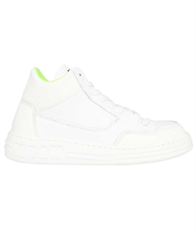 Msgm Leather Low Trainers In White