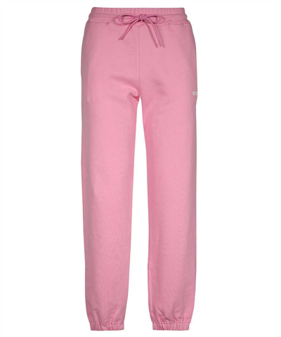 Msgm Logo Print Sweatpants In Pink