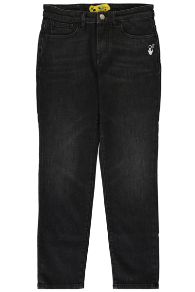 Off-white Kids' 5-pocket Jeans In Black