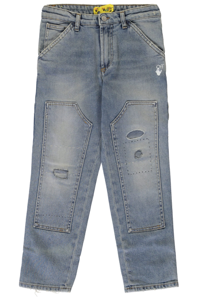Off-white Kids' Carpenter Jeans In Blue