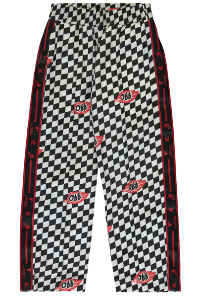 Off-white Kids' Technical Fabric Pants In Black