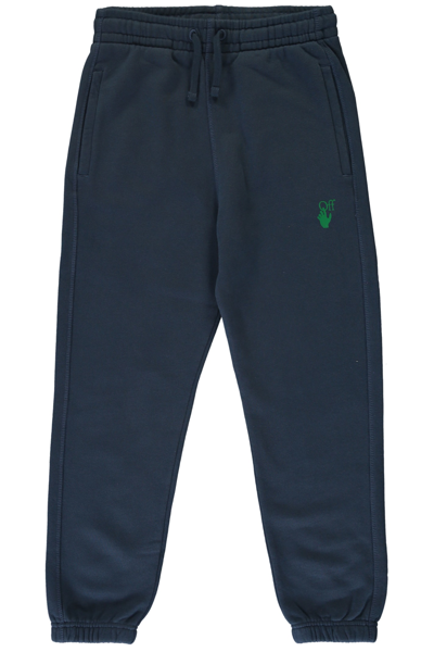 Off-white Kids' Cotton Track-pants In Blue
