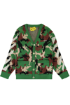 Off-white Multicolor Cardigan For Booy With Logo In Green