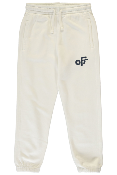 Off-white Kids' Cotton Track-pants In White