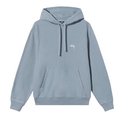 Pre-owned Stussy Stock Logo Hood 'slate' In Blue