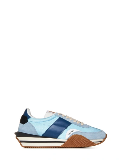 Off-white Tom Ford James Sneakers Shoes In Azzurro
