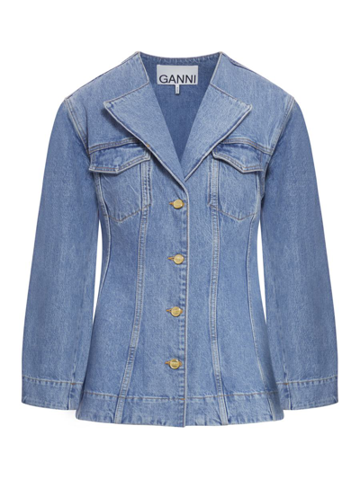 Ganni Jacket In Blue