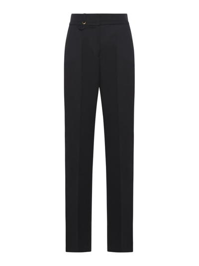 Jacquemus Straight Trousers Le Melo Trousers In Black