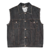 Magliano Raw-cut Detailed Sleeveless Denim Vest In Grey
