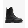 ALLSAINTS OPHELIA ZIP-EMBELLISHED LEATHER ANKLE BOOTS