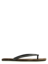 Brunello Cucinelli Bead-embellished Leather Flip Flops In Black