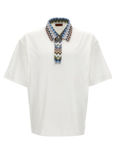 MISSONI MISSONI ZIGZAG COLLAR POLO SHIRT