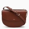 APC BROWN GENEVE CROSS-BODY BAG