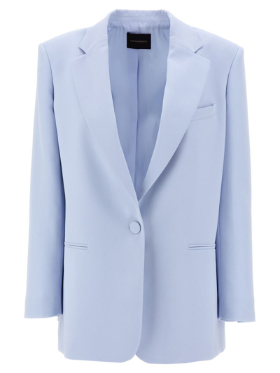 The Andamane Guia Blazer Single Button Lapels In Light Blue