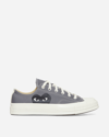 Comme Des Garçons Play Ct70 Black Heart Low Top Shoes In Grey