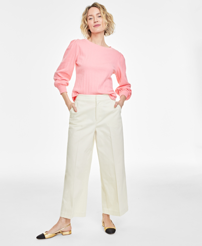 On 34th Women's Wide-leg Chino Pants, Created For Macy's In Alabaster