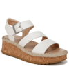 Dr. Scholl's Women's Once Twice Espadrille Platform Sandals In White Faux Leather