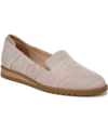 Dr. Scholl's Jetset Wedge Loafer In Natural Tan Microfiber