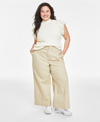 ON 34TH PLUS SIZE WIDE-LEG CHINO PANTS, CREATED FOR MACY'S