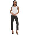 Karl Lagerfeld Women's Knit Tank Top In Soft White,black