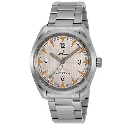 Pre-owned Omega Railmaster Co-axial 220.10.40.20.06.001 Gray Silver Men's Watch In Box
