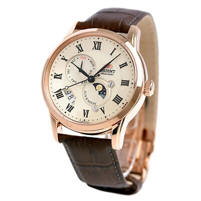 Pre-owned Orient Mens Watch Classic Sun & Moon Mechanical Watch Rn-ak0001s Japan