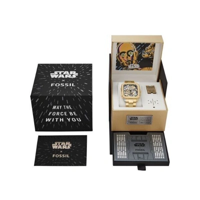 Pre-owned Fossil Star Wars C-3po Le1170set Watch Automatic Limited 40th Anniversary F/s