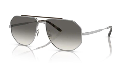 Pre-owned Oliver Peoples 0ov1317st Moraldo 503611 Silver/light Shale Grey Men's Sunglasses