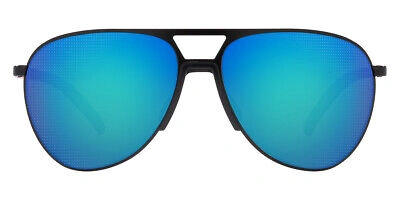 Pre-owned Prada Ps 51xs Sunglasses Matte Black Light Green Mirrored Blue 59mm