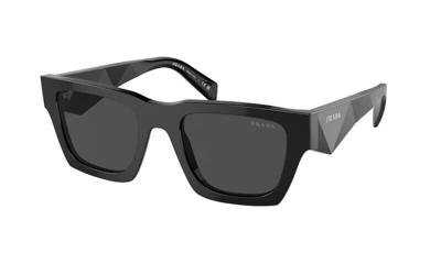 Pre-owned Prada Sunglasses Pr A06s 16k08z Black Grey Man 50 Mm In Gray