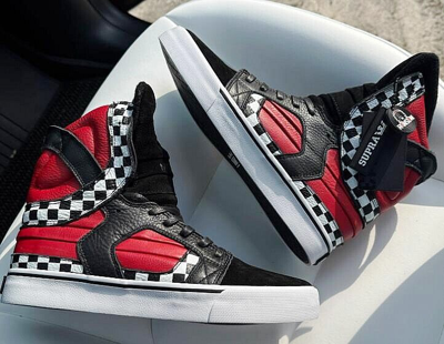 Pre-owned Supra Men's  Skytopⅱ Samakazi 413 Fashion High Top Shoes In Red/black/white