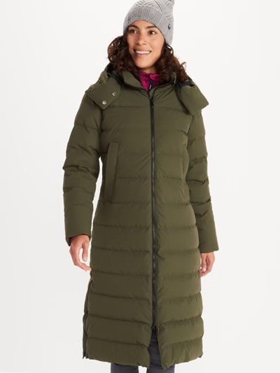 Pre-owned Marmot S, M, L, Xl  Prospect Long Down Coat Nori Msrp $550 In Green