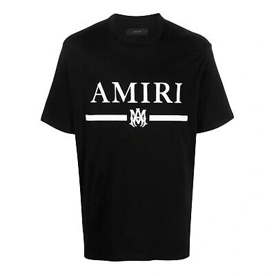 Pre-owned Amiri Ma Bar Logo Tee Mens Style : Pxmjl001 In Black