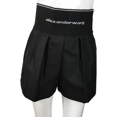 Pre-owned Alexander Wang Women's Safari Short In Cotton Tailoring Black Color Sz 4